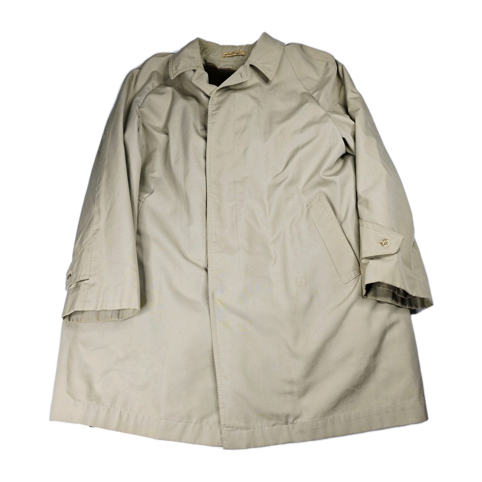 Baracuta Mexican Tailored By Trench Coat Beige Cotton Jacket Men's Outerwear